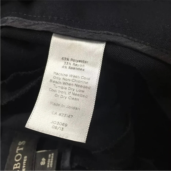 Talbots Hollywood Black Dress Pants 8P - Picture 5 of 11